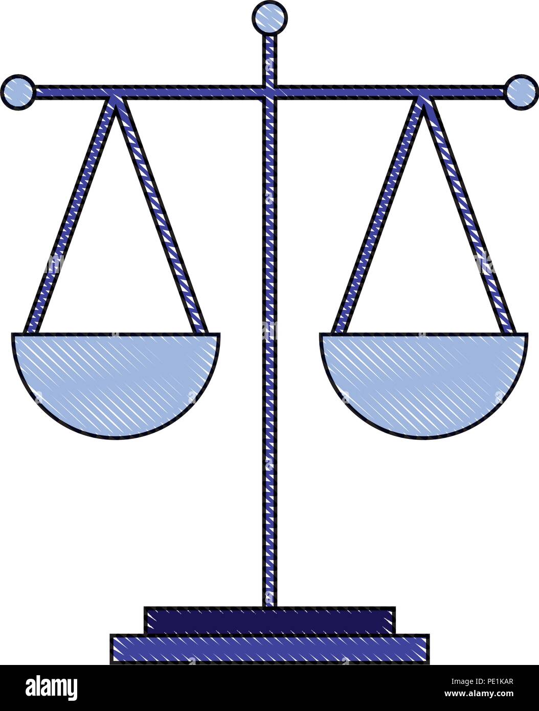 scale justice legal balance symbol vector illustration Stock Vector