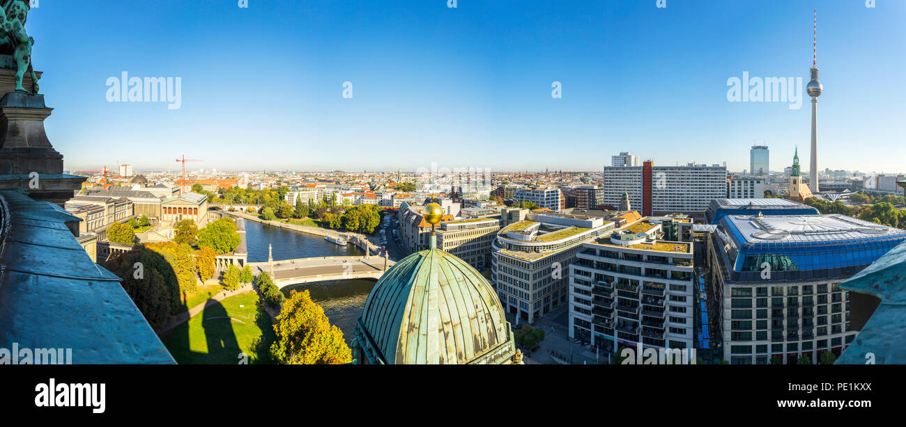 Panorama von Berlin in Deutschland Stock Photo