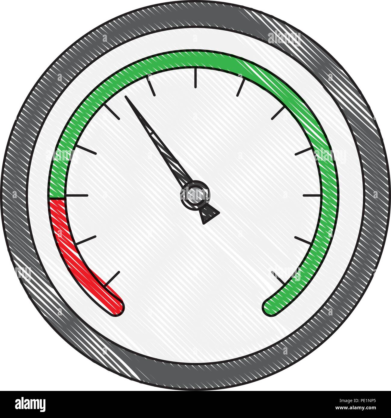 speedometer device automotive transport measure drawing design Stock