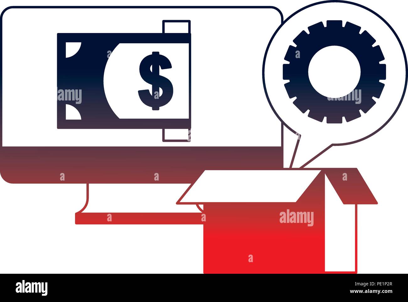 Laptop bill image Stock Vector Images - Alamy