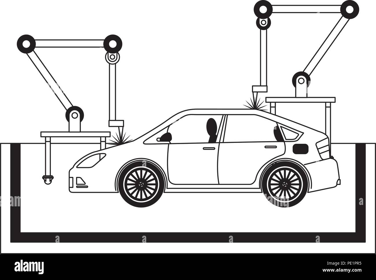 Assembling machine Stock Vector Images - Alamy