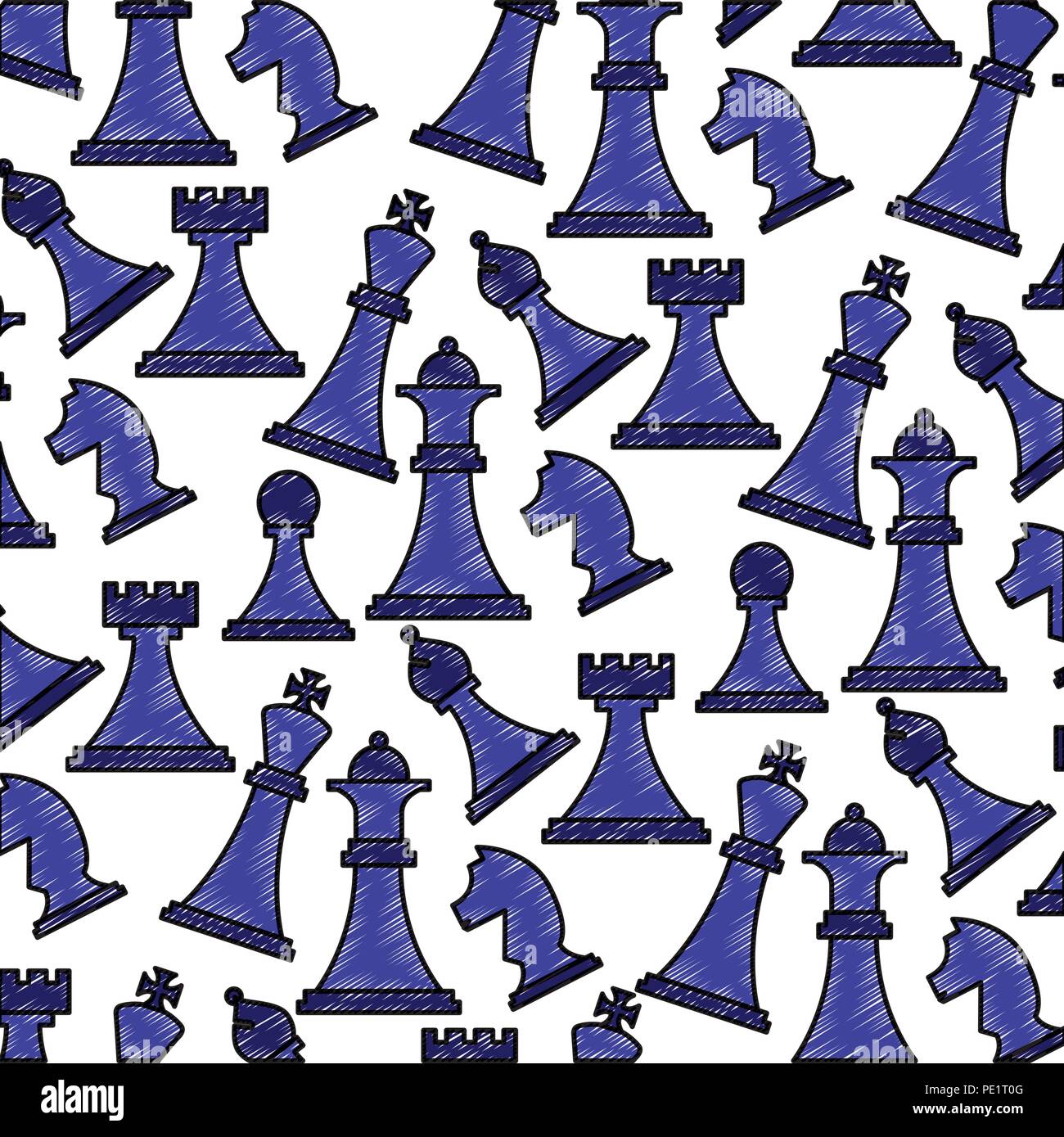 pattern design chess pieces game strategy Stock Vector Image & Art Alamy