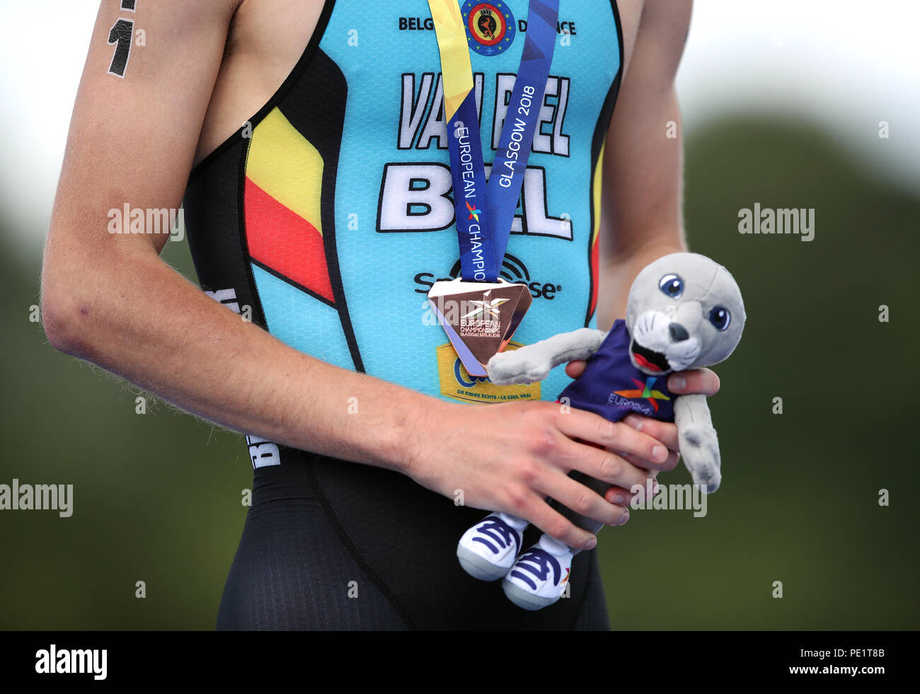 Close up of Belgium's Marten Van Riel bronze medal during the Men's ...