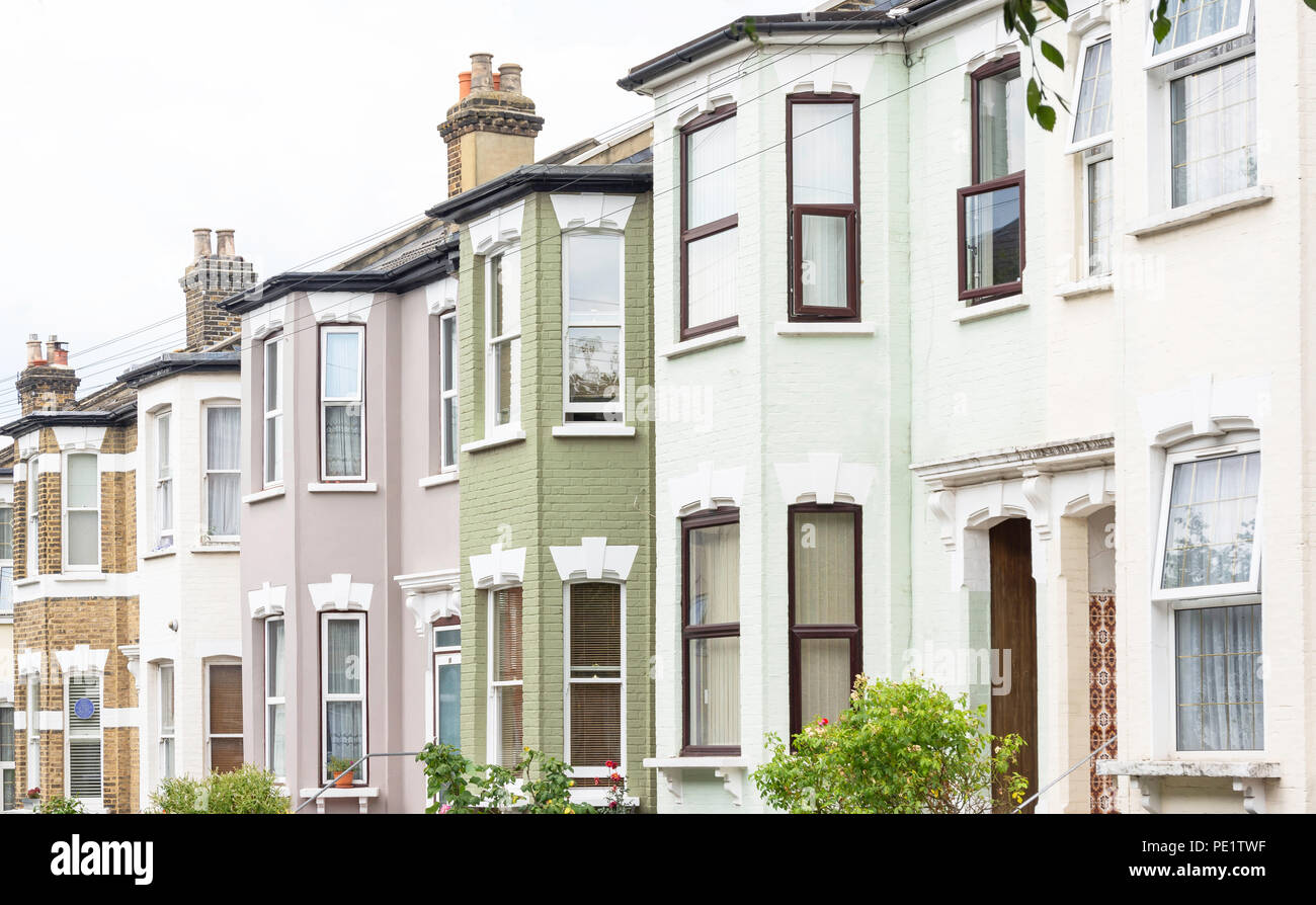 Pastel colours terraced houses st mary road walthamstow village hires