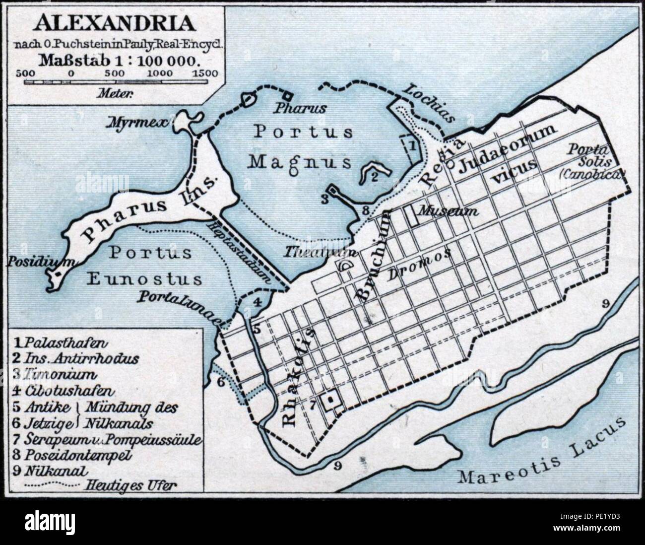 Antikes Alexandria Karte Stock Photo - Alamy