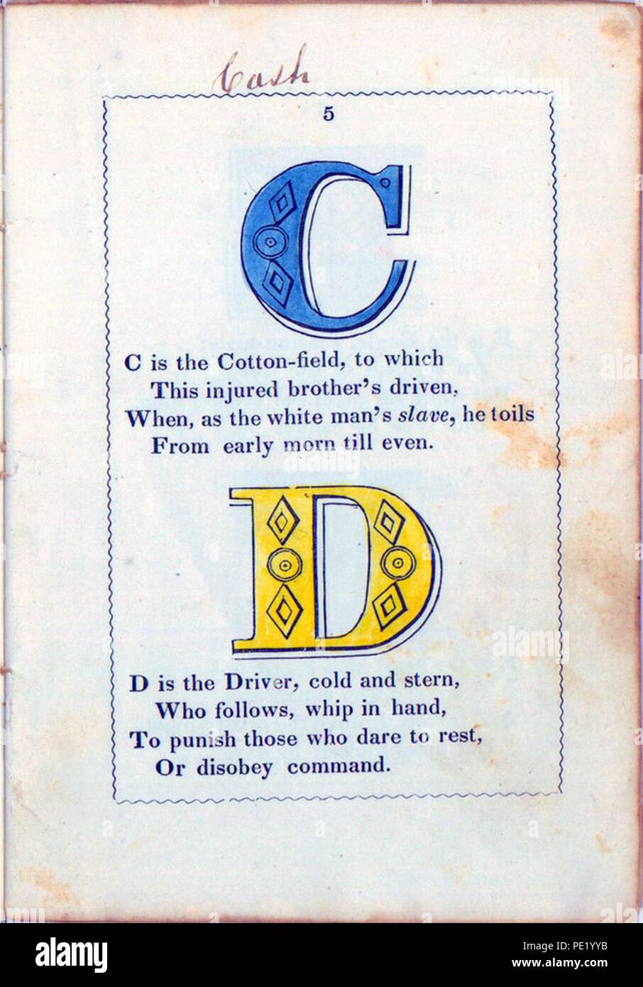 Antislavery Alphabet 18465 Stock Photo Alamy