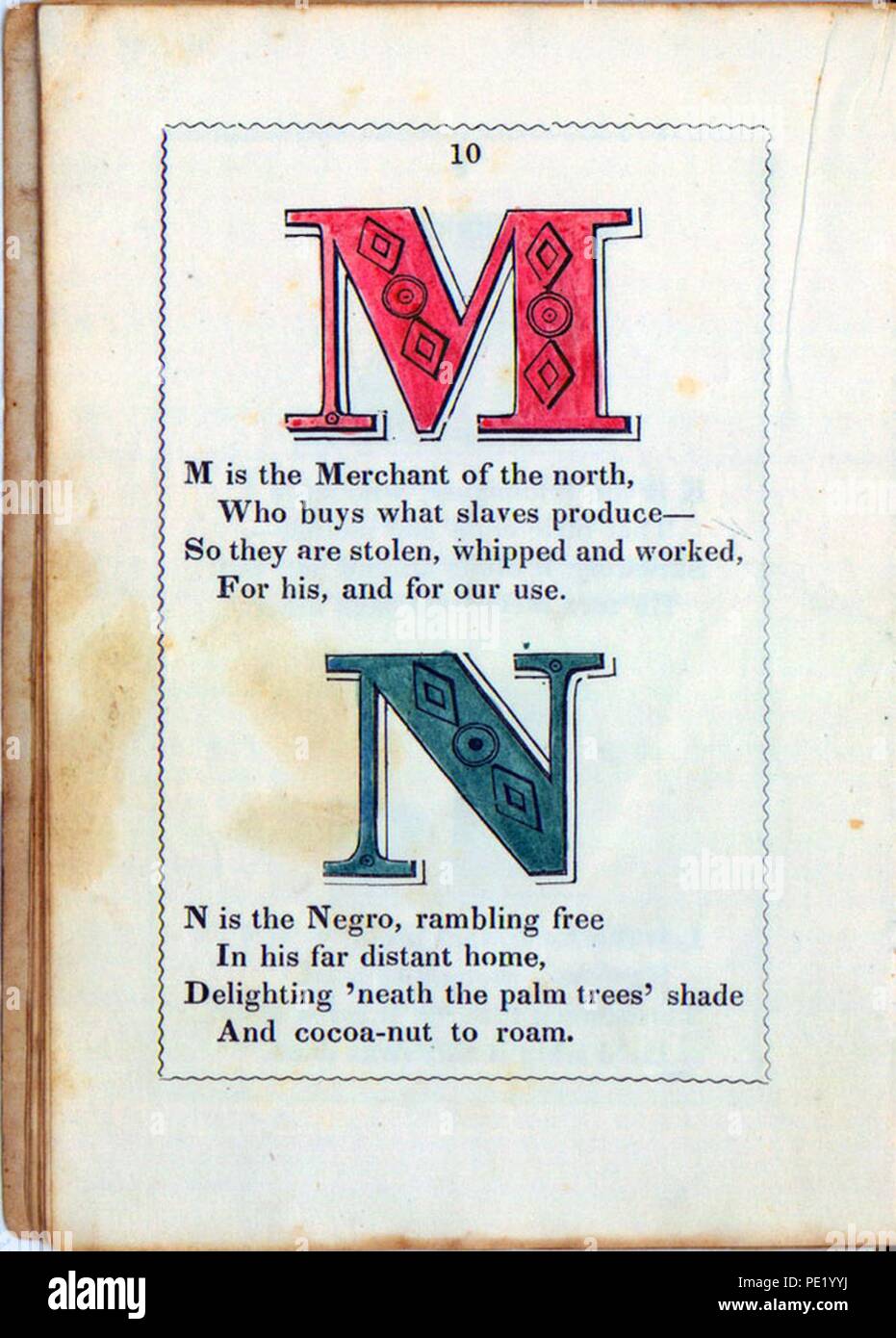 Antislavery Alphabet 184610 Stock Photo Alamy