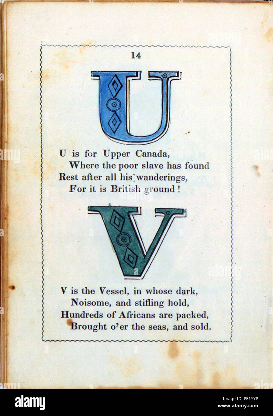 Antislavery Alphabet 184614 Stock Photo Alamy
