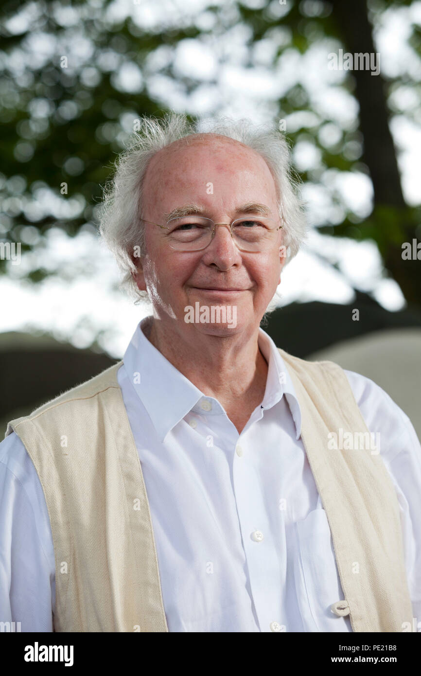 Edinburgh, UK. 11th August, 2018. Philip Pullman, the English novelist. He is the author of several best-selling books, including the fantasy trilogy His Dark Materials, pictured at the Edinburgh International Book Festival. Edinburgh, Scotland.  Picture by Gary Doak / Alamy Live News Stock Photo