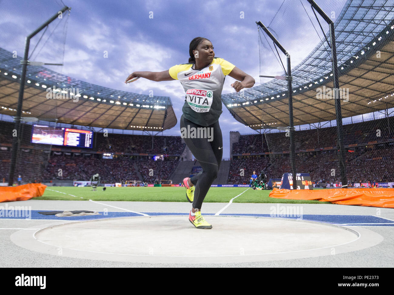Berlin, Germany. 11th Aug, 2018. European Athletics Championships in the Olympic Stadium Discus