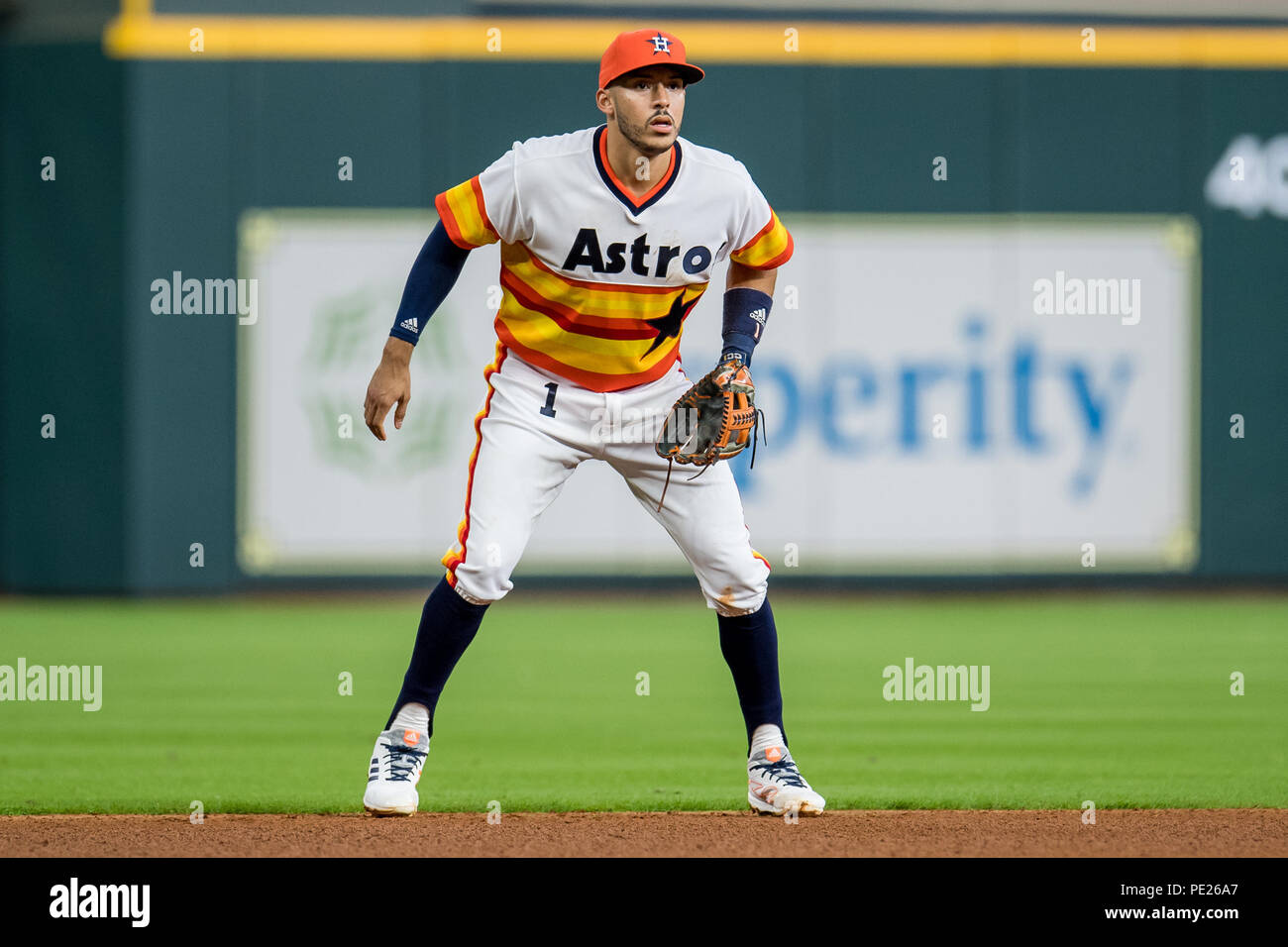 August 10, 2018: Houston Astros shortstop Carlos Correa (1) during