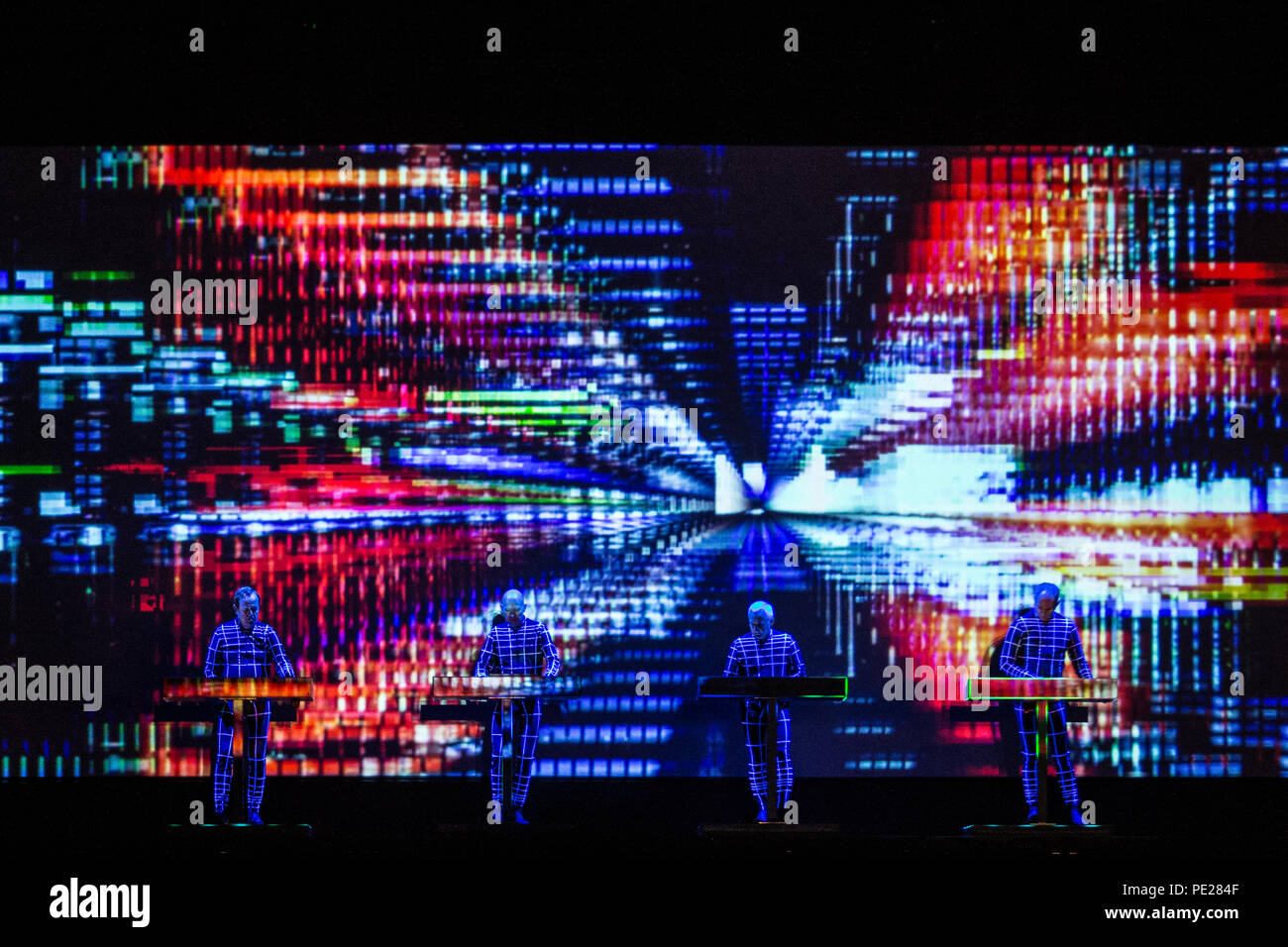 Denmark, Copenhagen August 11, 2018. The legendary German electronic music act Kraftwerk