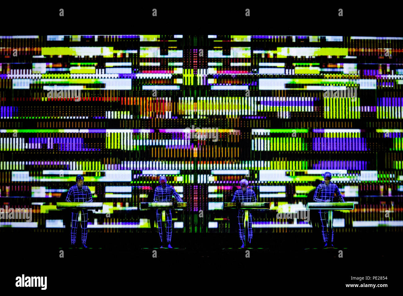 Denmark, Copenhagen August 11, 2018. The legendary German electronic music act Kraftwerk