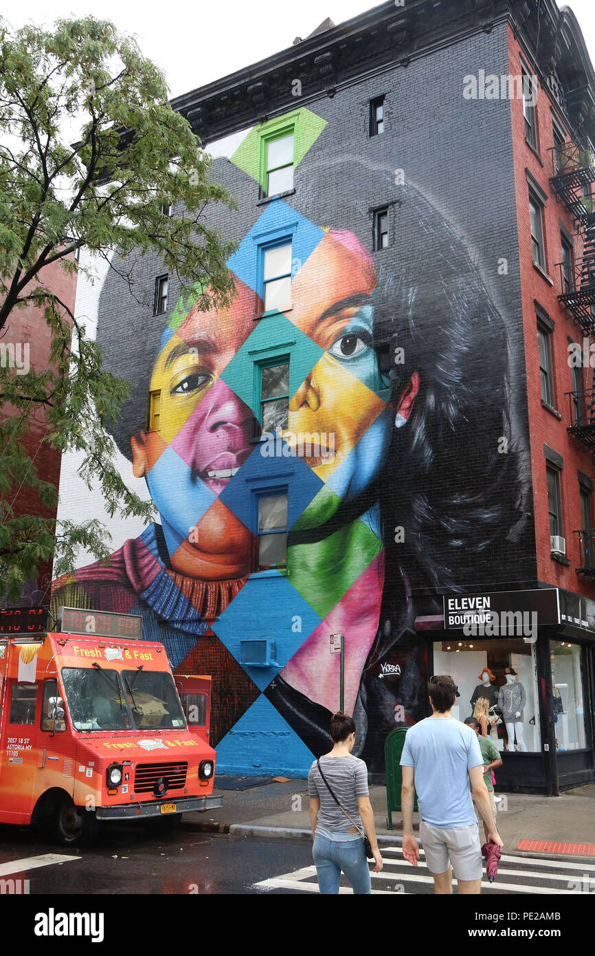 Eduardo Kobra faz homenagem a Michael Jackson com painel em Nova York