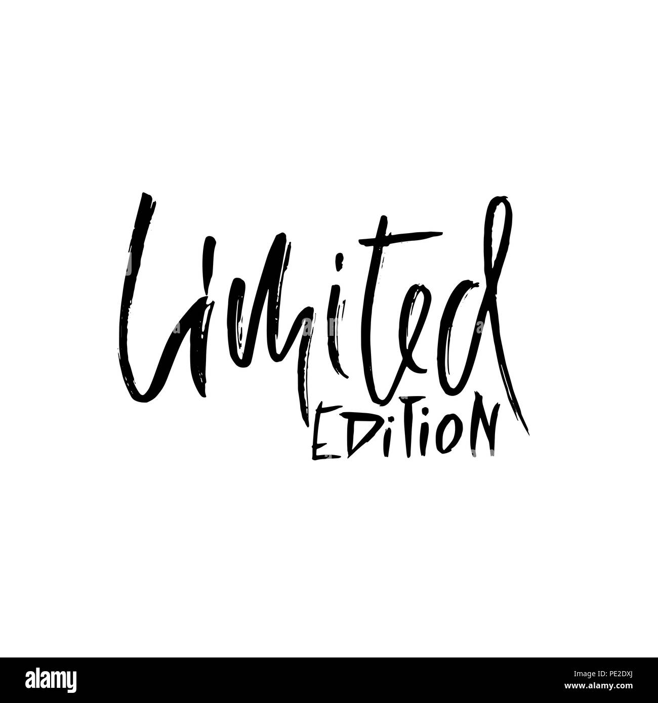 Limited edition lettering Royalty Free Vector Image