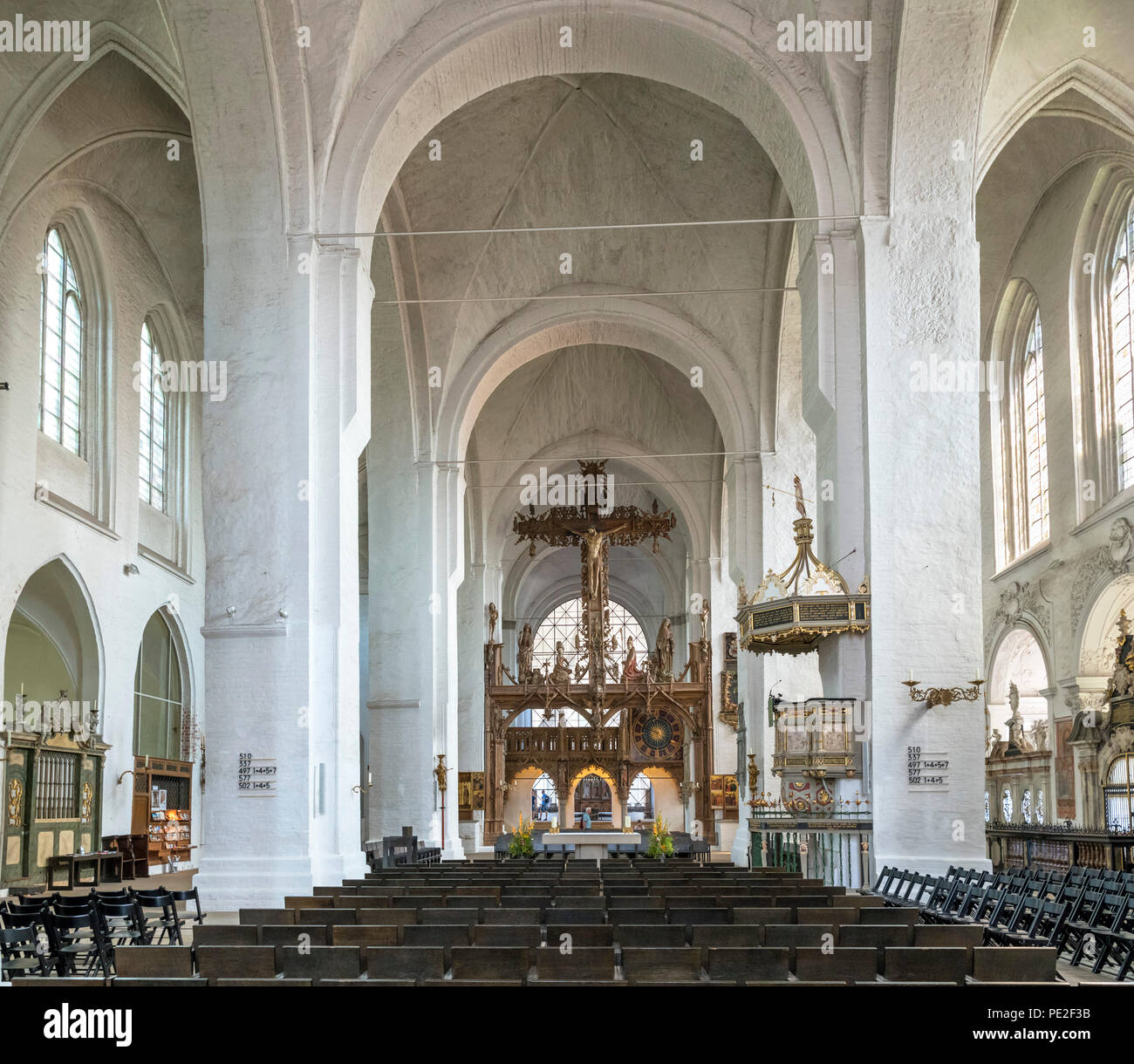 Interior of Lubeck Cathedral (Lübecker Dom), Lubeck, Schleswig-Holstein ...