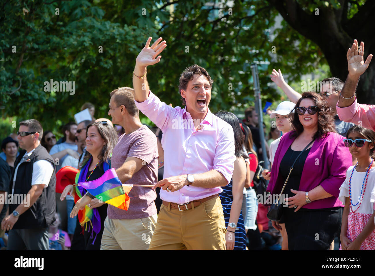 Downtown Vancouver, British Columbia, Canada - August 5, 2018: Canadian