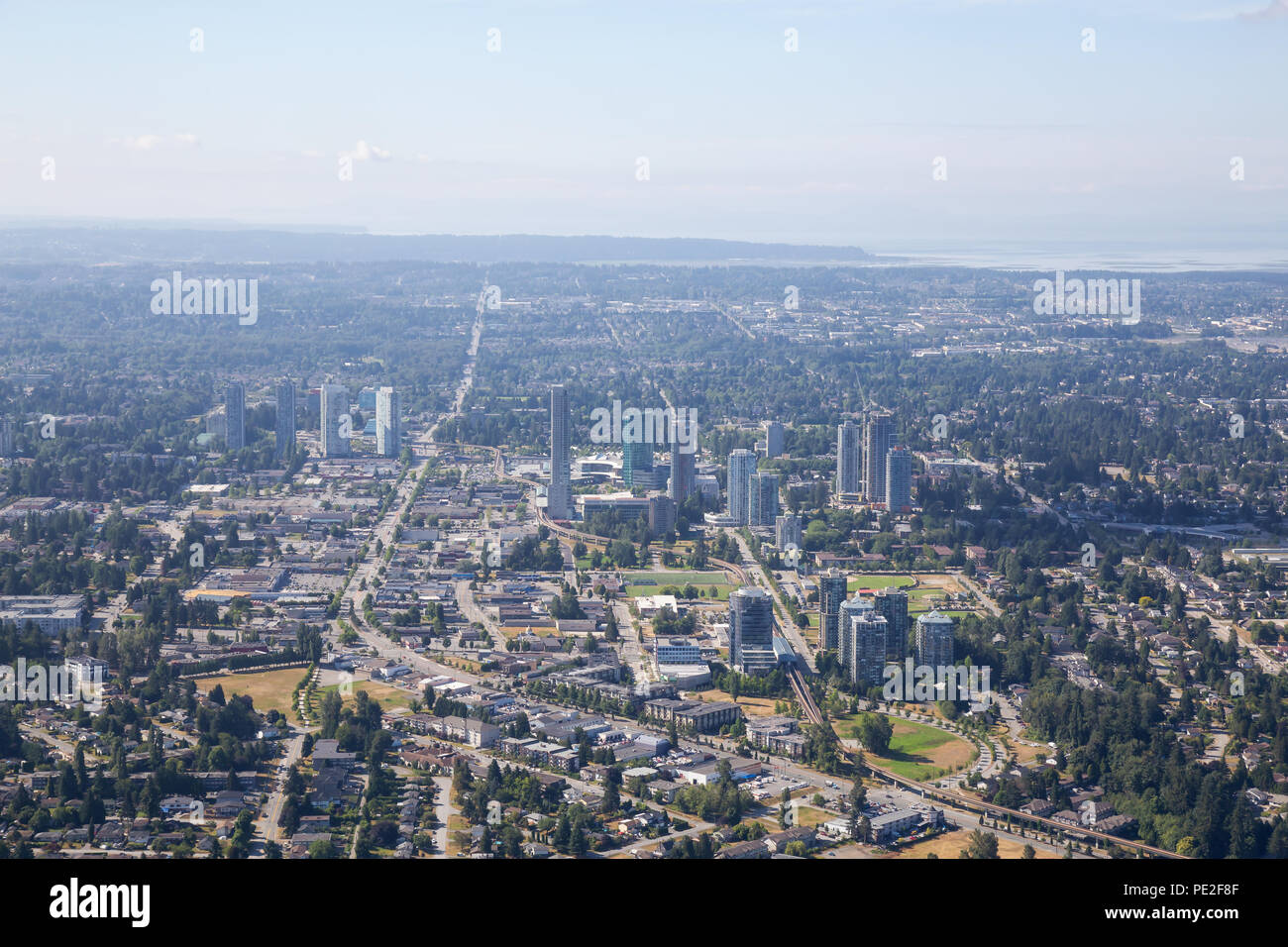Aerial City View Of Surrey Central During A Sunny Summer Day Taken In Greater Vancouver British Columbia Canada Stock Photo Alamy Aerial City View Of Surrey Central During A Sunny Summer Day Taken In Greater Vancouver British Columbia Canada Stock Photo Alamy