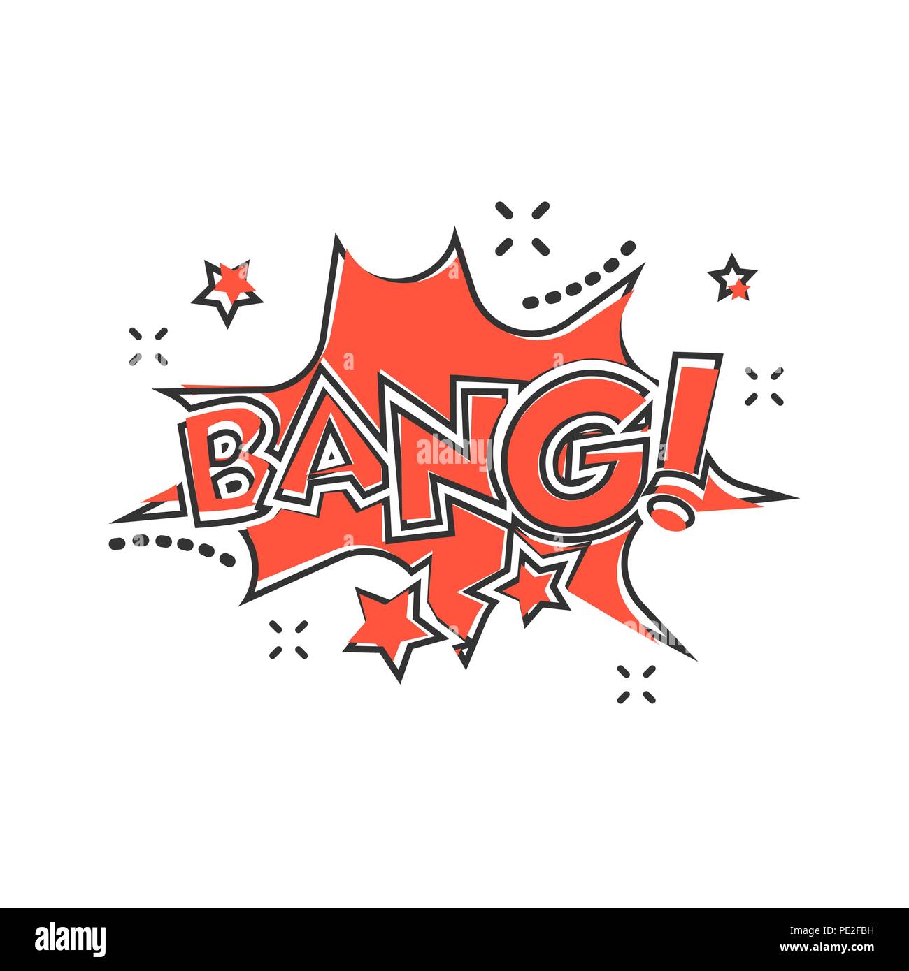 Vector cartoon bang comic sound effects icon in comic style. Sound bubble  speech sign illustration pictogram. Bang business splash effect concept  Stock Vector Image & Art - Alamy