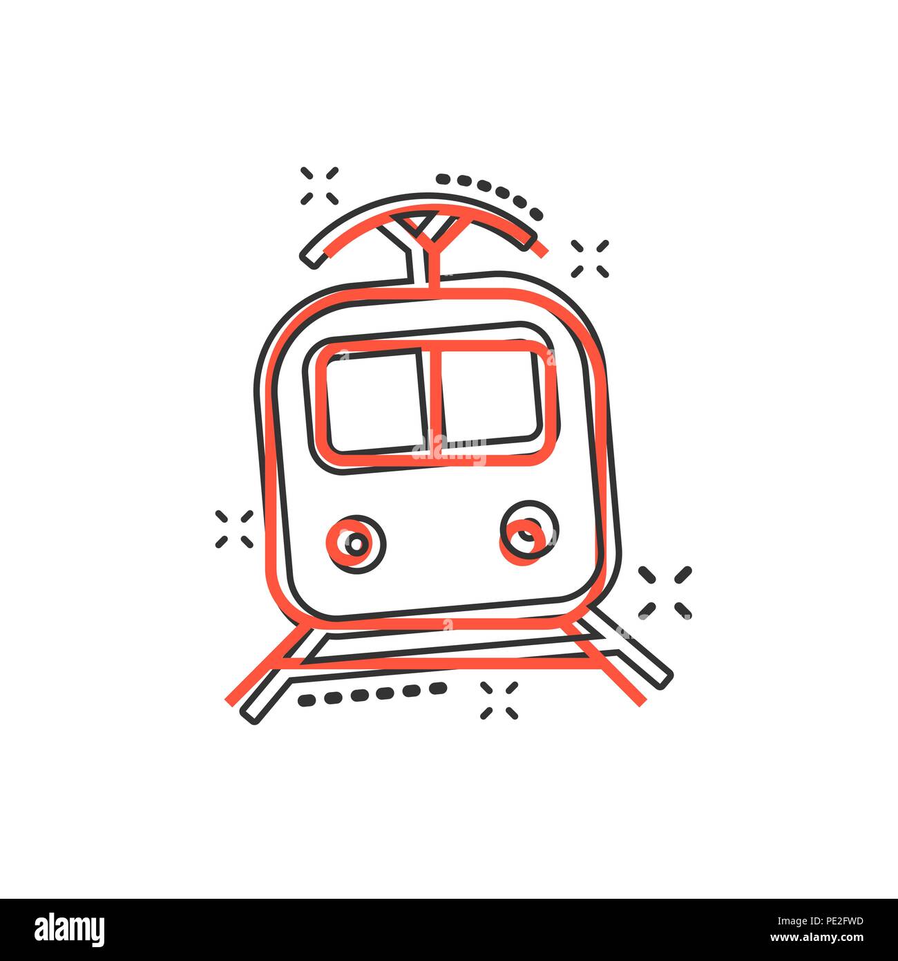 Vector Cartoon Train Transportation Icon In Comic Style Train Sign Illustration Pictogram Transportation Business Splash Effect Concept Stock Vector Image Art Alamy