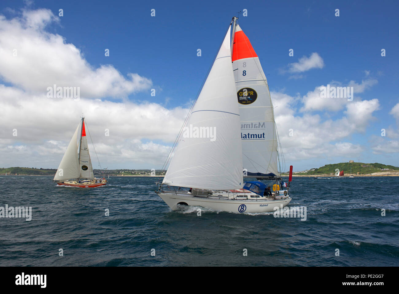 French sailor JeanLuc Van Den Heede sailing his yacht Malmut of