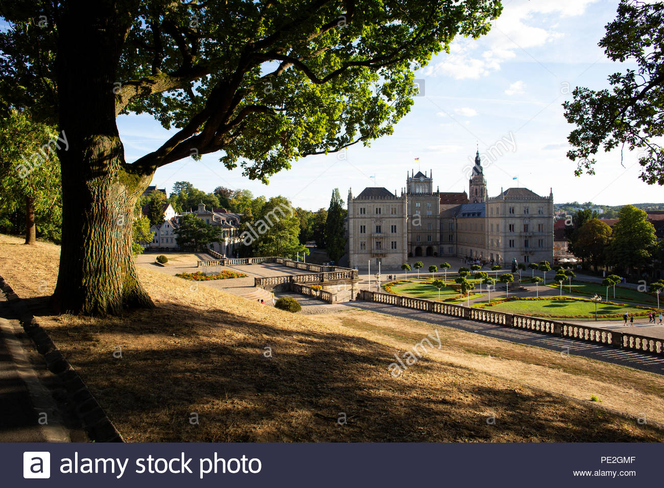 The skyline over Coburg Germany with Schloss Ehrenburg to the right of the picture Stock Photo