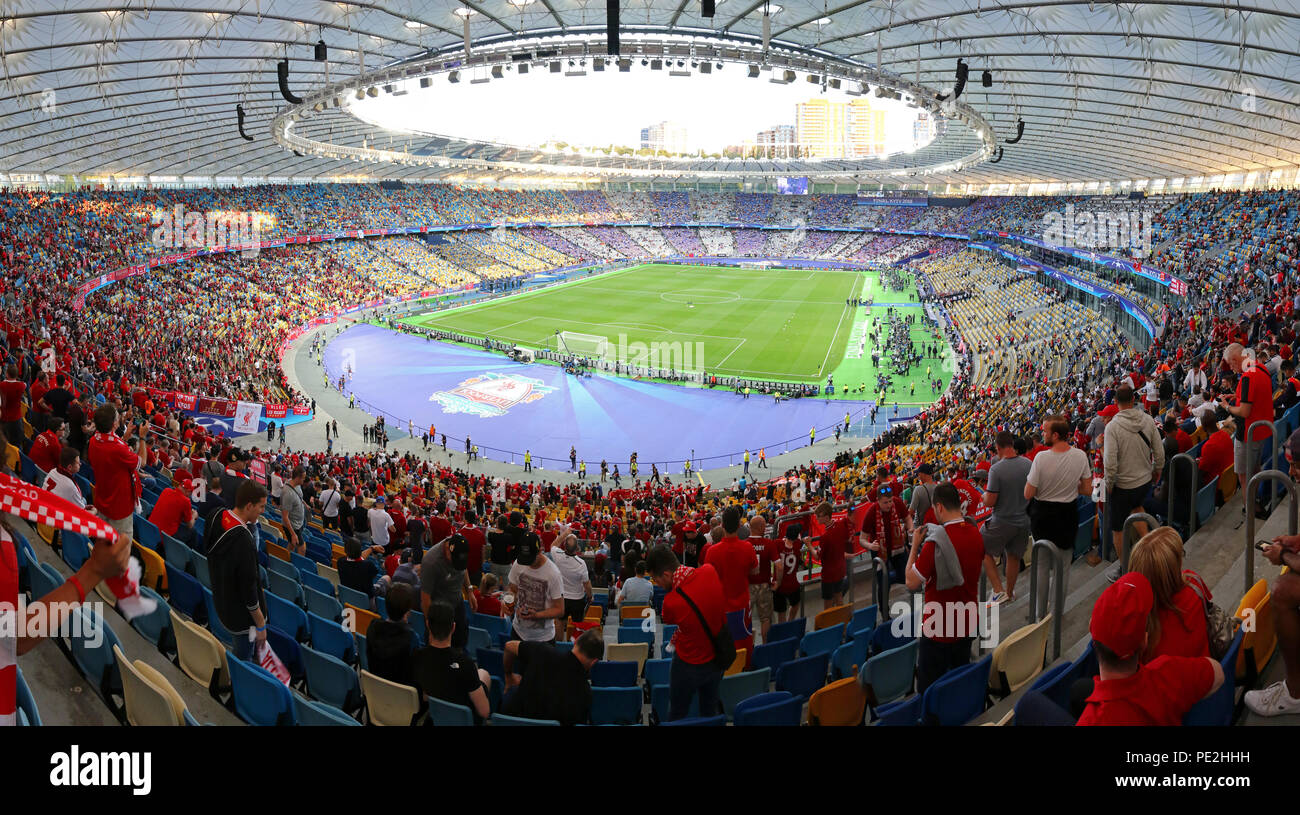 Download wallpapers football field, Olympic Stadium, Kiev, Ukraine,  football stadium, sports arena, Champions League 2018, final for desktop  free. Pictures for …