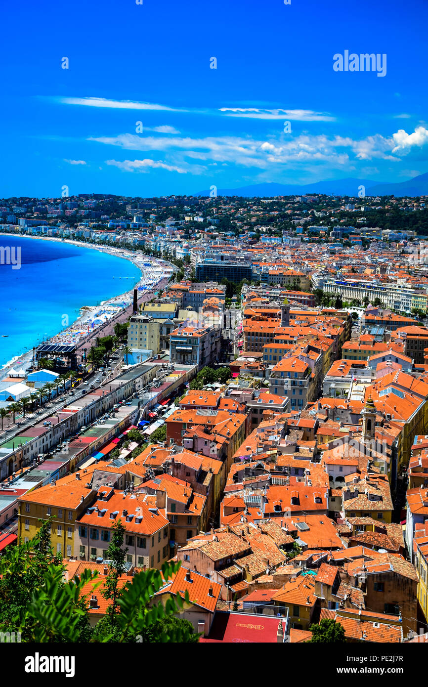 Vista of Old Nice as taken from Castle Hill in Nice, Cote D'Azur, France Stock Photo - Alamy Vista of Old Nice as taken from Castle Hill in Nice, Cote D'Azur, France Stock Photo - Alamy