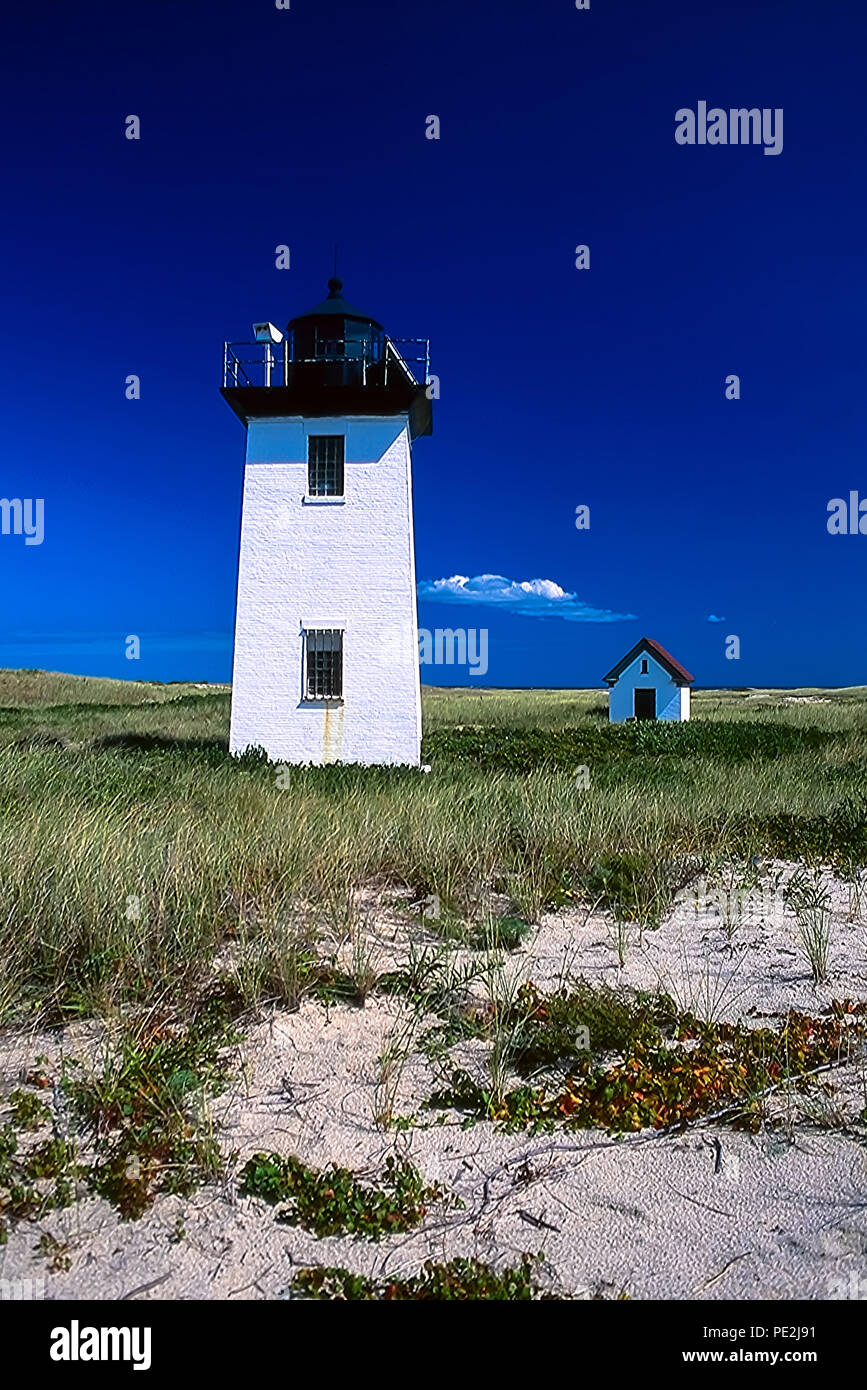 The iconic Wood End Lighthouse at the tip of Cape Cod near Provincetown