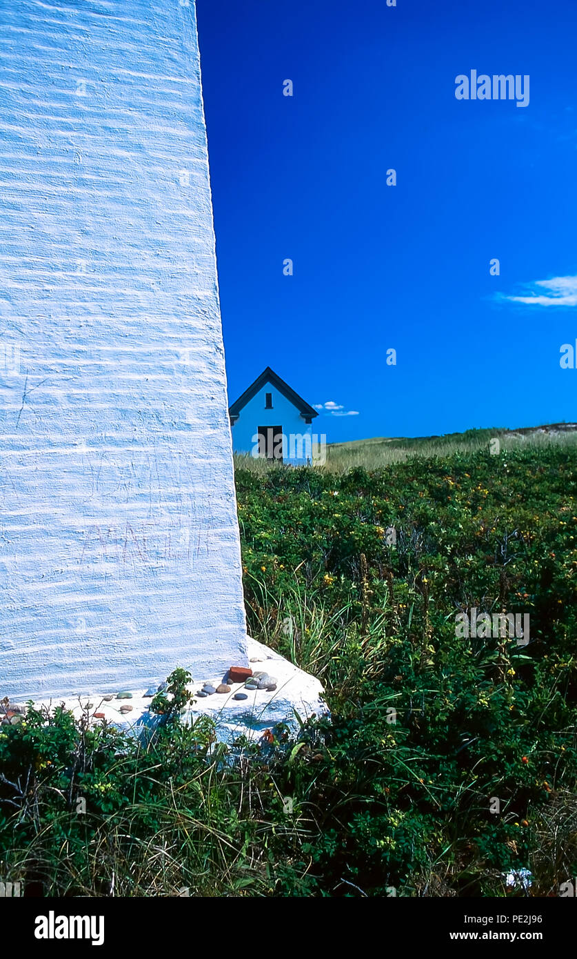 The iconic Wood End Lighthouse at the tip of Cape Cod near Provincetown
