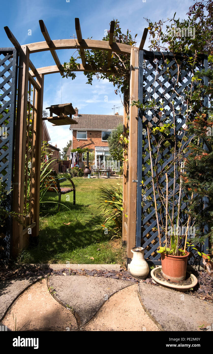 pergola pictures and designs on Summer Garden With Wooden Pergola Design Stock Photo Alamy