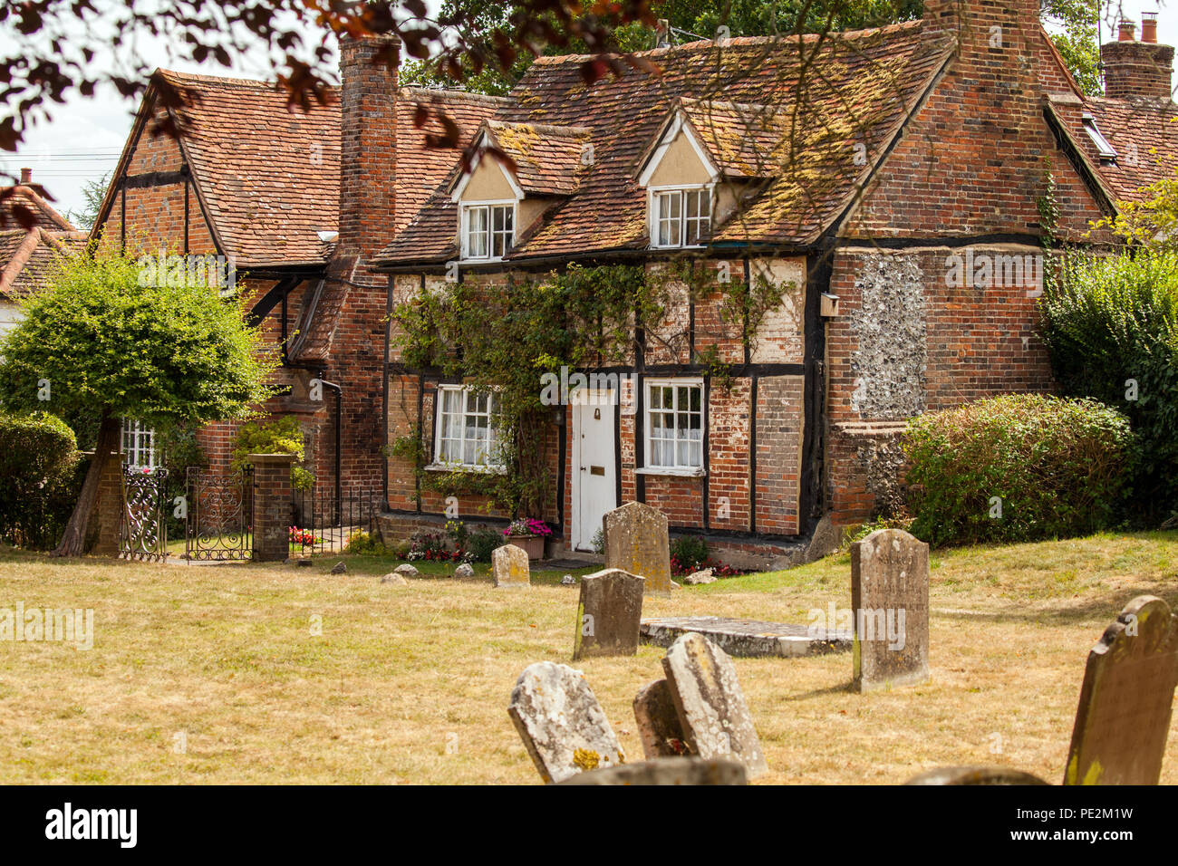 St Mary the virgin churchyard in the village of Turville  Buckinghamshire England UK location for the vicar of Dibley and many Midsomer murders Stock Photo