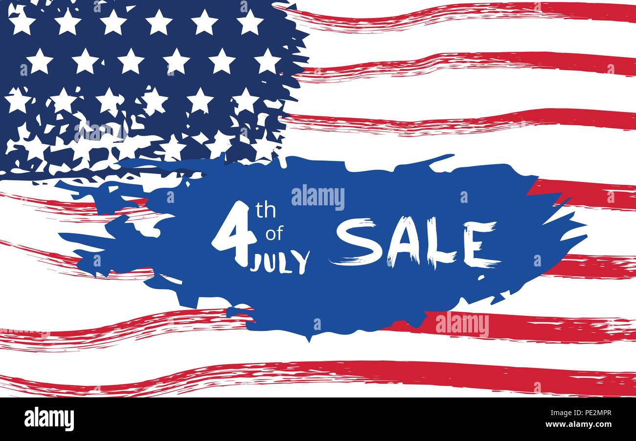 happy 4th of july sale horizontal banner independence day 4th of july closed sign template