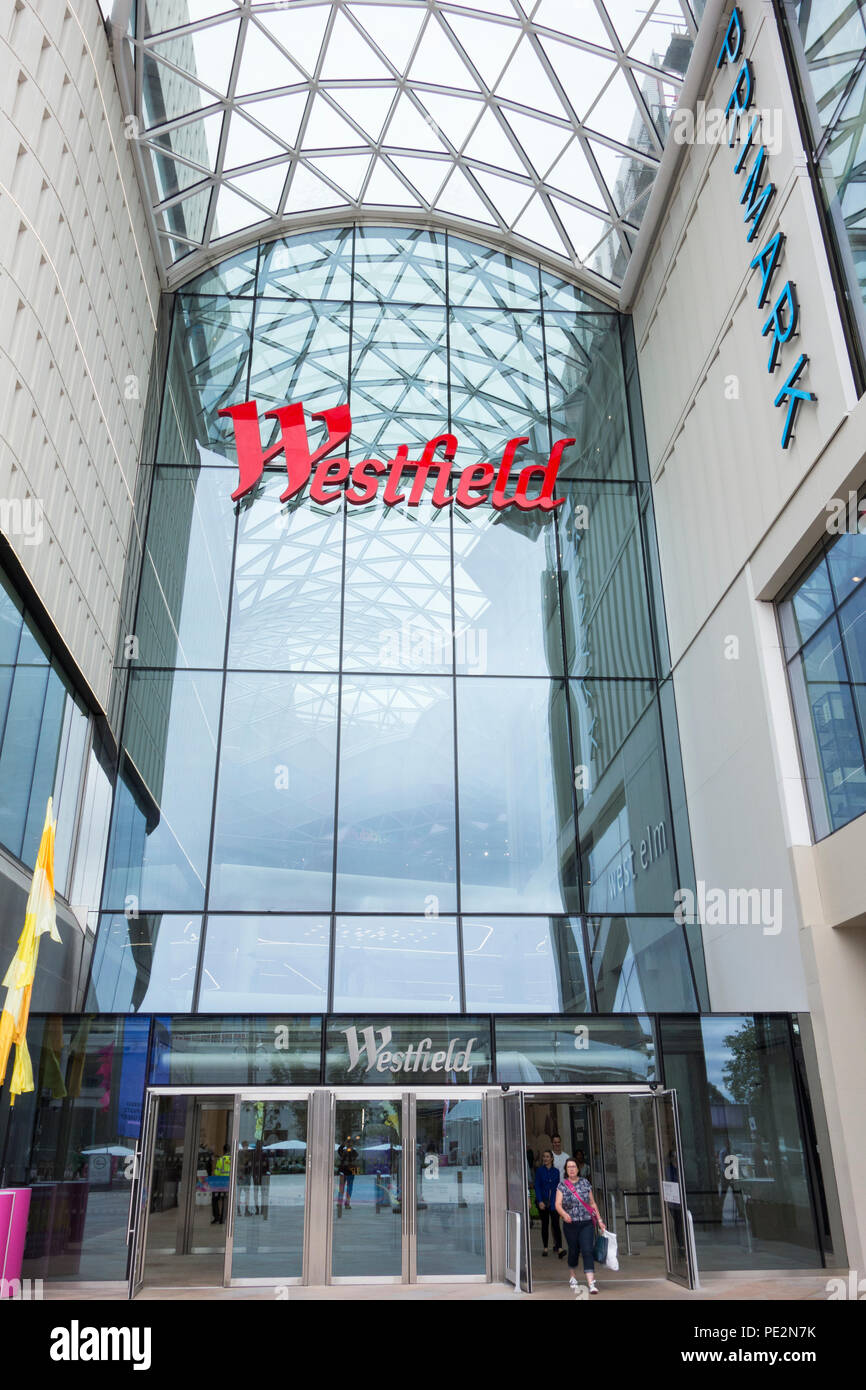 Westfield Shopping Centre, Ariel Way, White City, London, W12, UK Stock Photo
