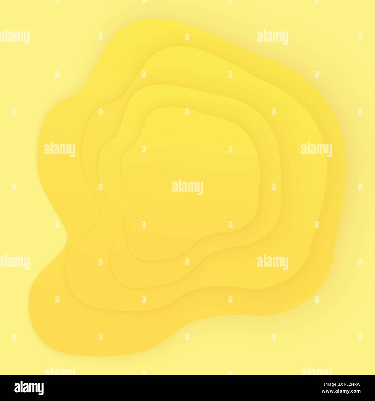 Yellow abstract background. Vector square template with papercut shapes ...