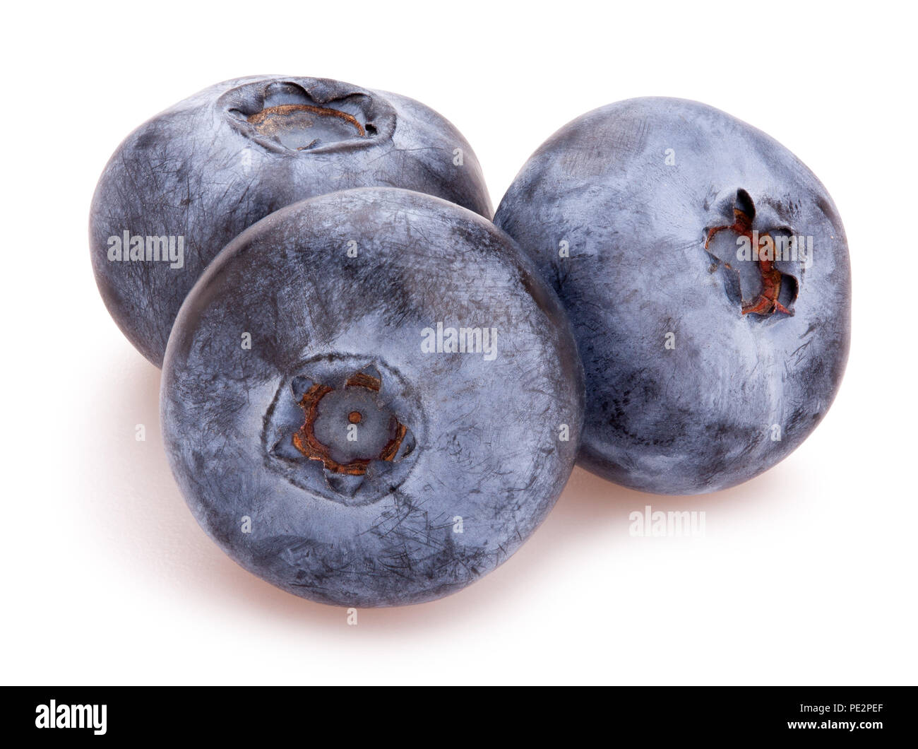 blueberry path isolated Stock Photo