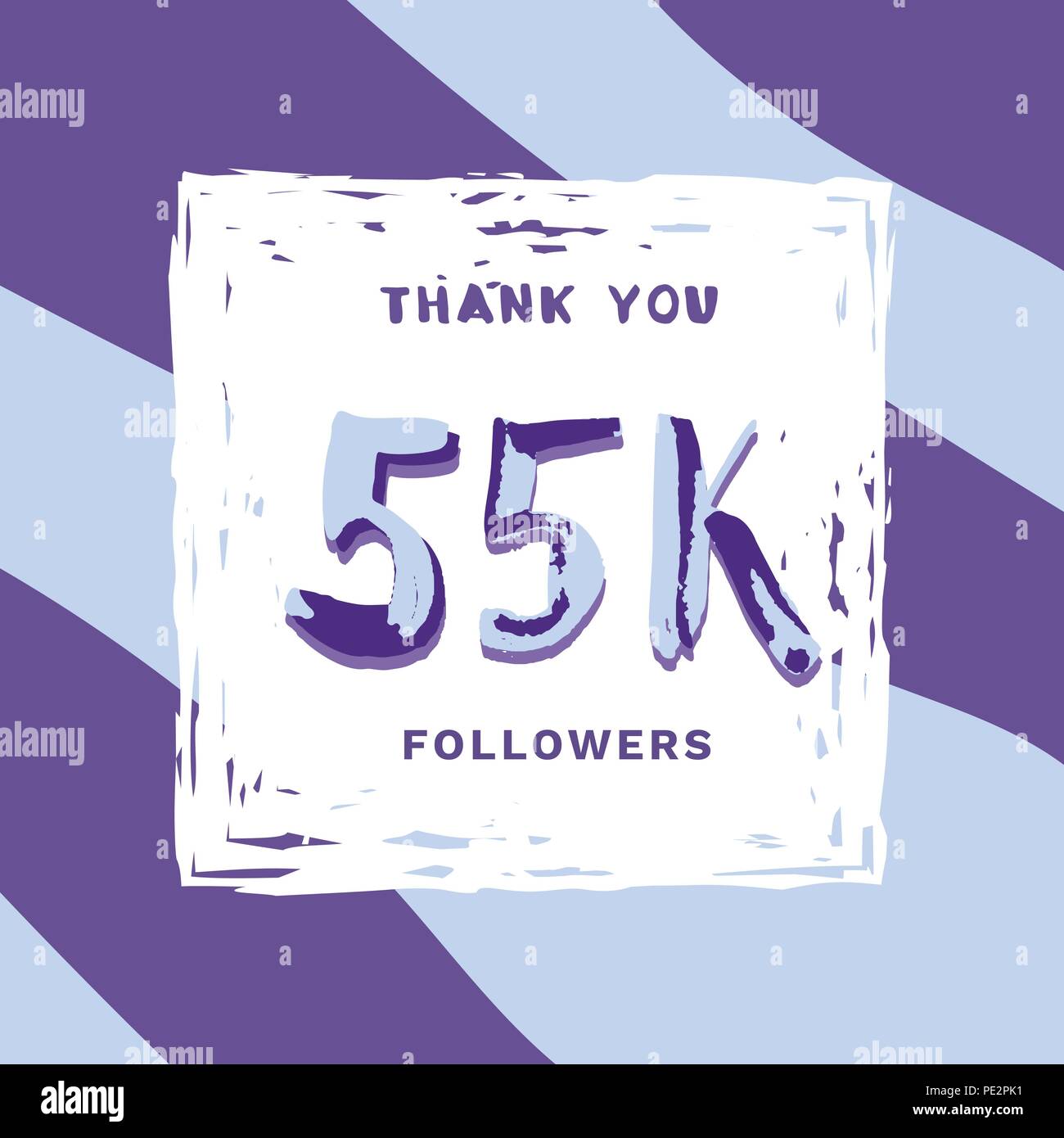 55k followers thank you card. Celebration 55000 subscribers banner ...