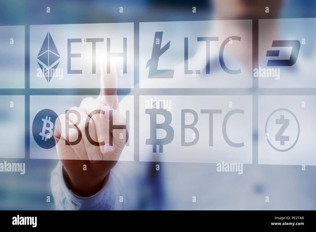 cryptocurrency ethereum concept, crypto currency Stock Photo
