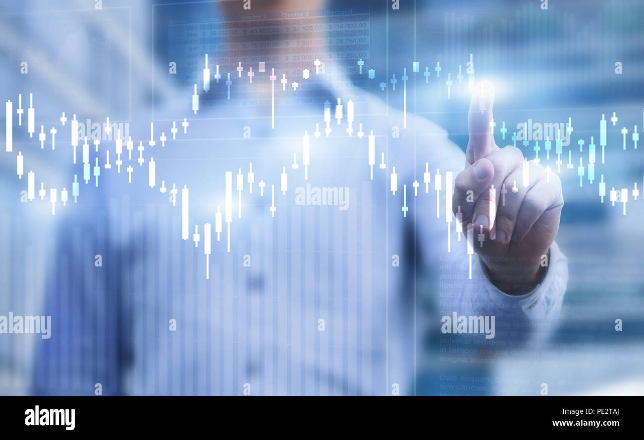 financial charts, business analytics concept Stock Photo
