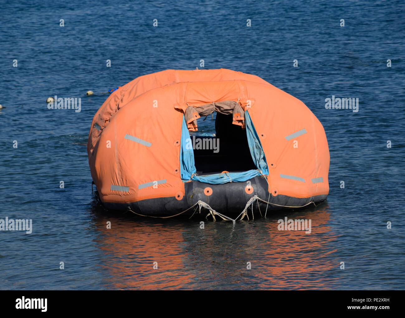 Inflatable boat with tent, Canopy on boat Stock Photo Alamy