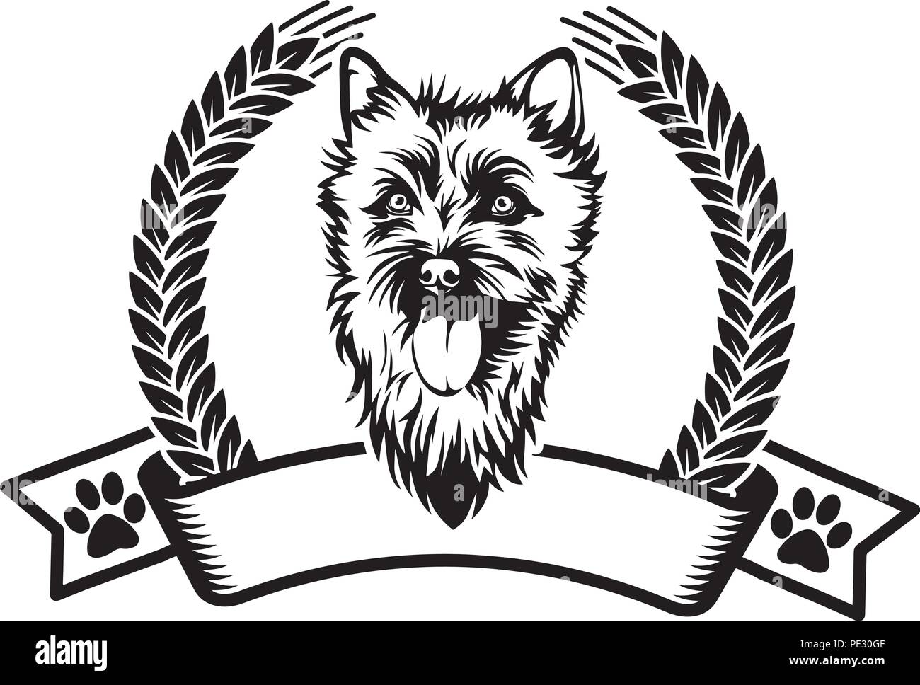 CAIRN Terrier Metall-Warnschild - Hundeschild Aus Aluminium, 30,5x20 Cm (A4), 0,5 Mm Stark, Mit Optionalen Befestigungslöchern
