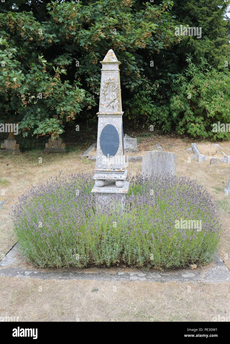 Ian Fleming Grave , Sevenhampton , Wiltshire Stock Photo