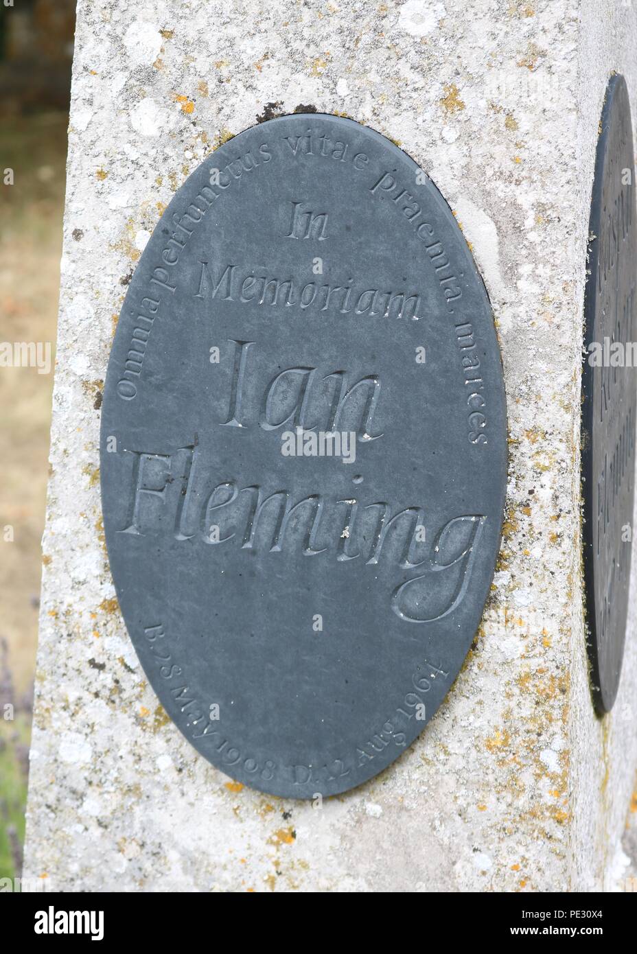 Ian Fleming Grave , Sevenhampton , Wiltshire Stock Photo