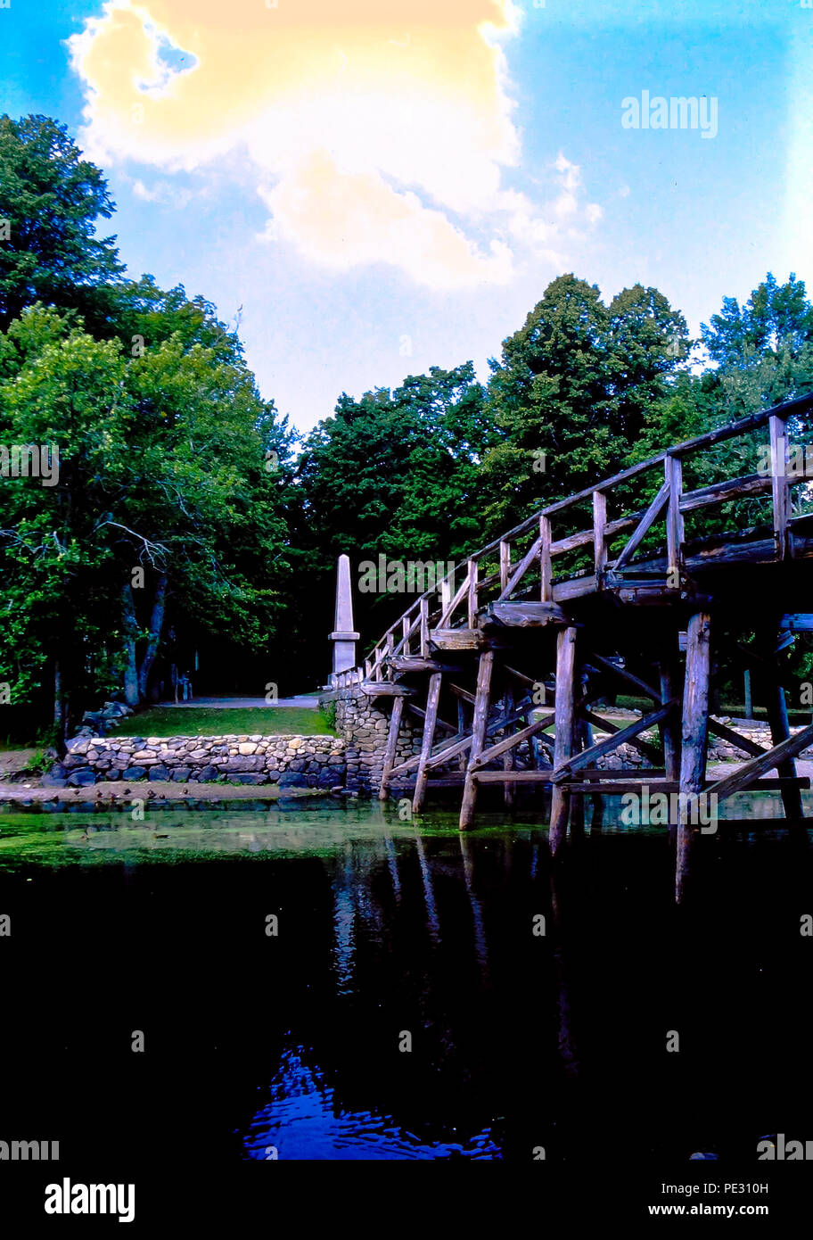 The Old North Bridge spanning the Concord River in Concord