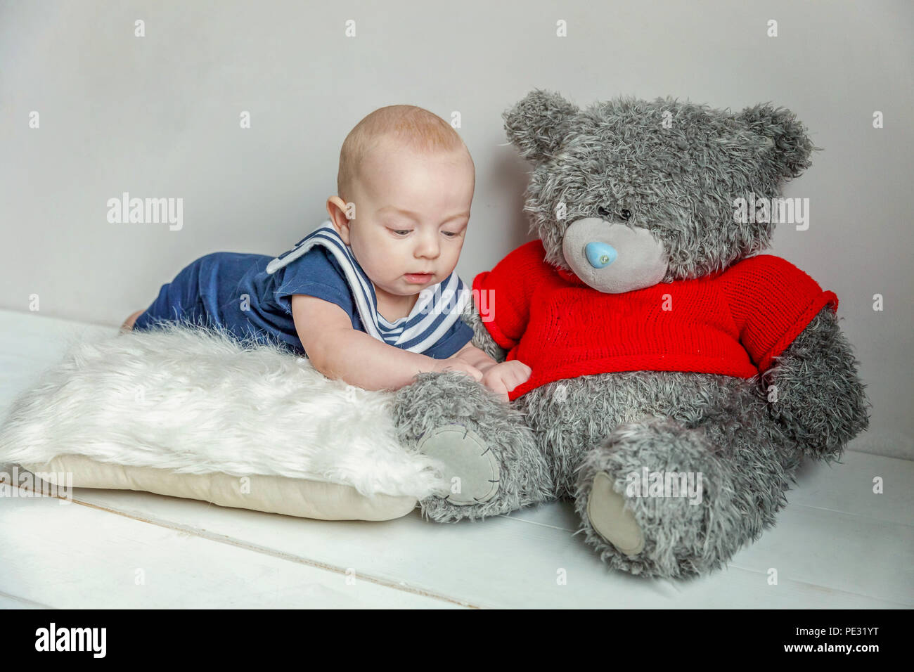 teddy bear baby pillow