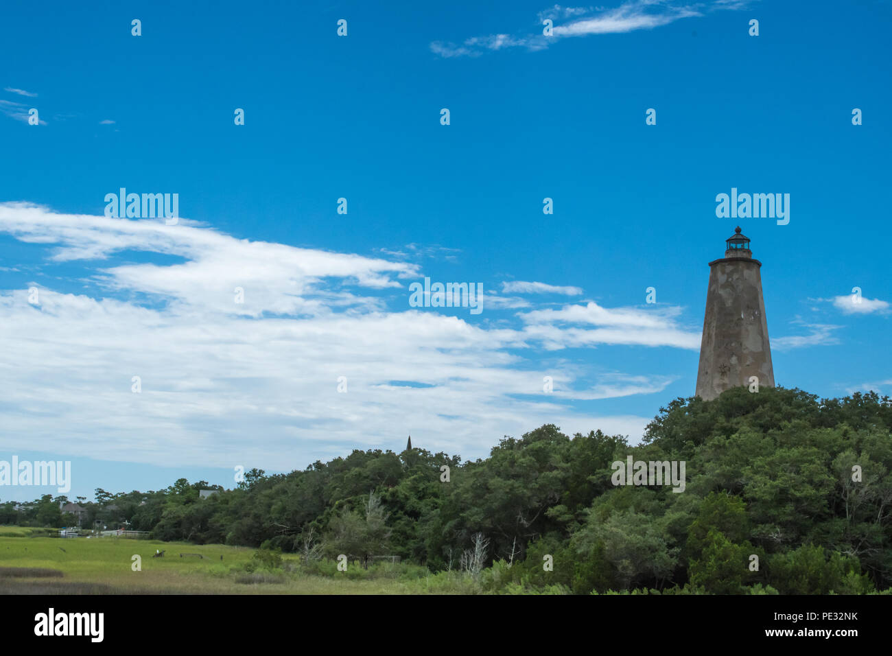 Bald Head IslandBeach, Marina, Lighthouse Stock Photo Alamy