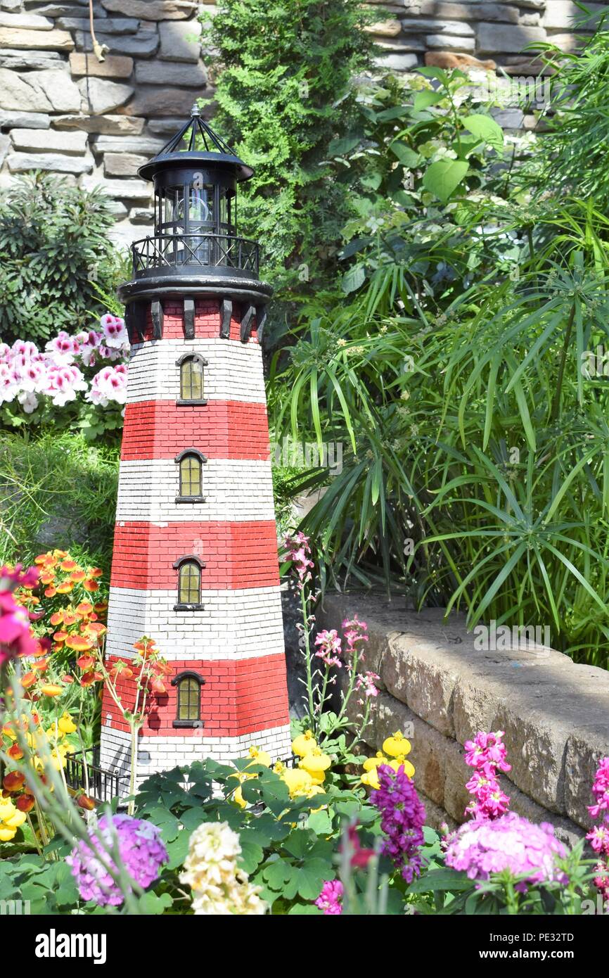 Mini lighthouse in greenhouse Stock Photo - Alamy