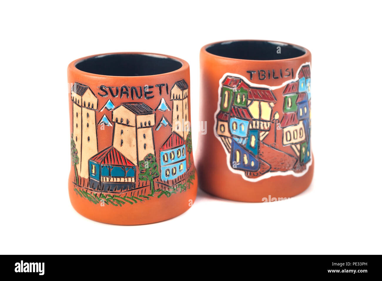 clay pottery with tradicional ornaments on it. White