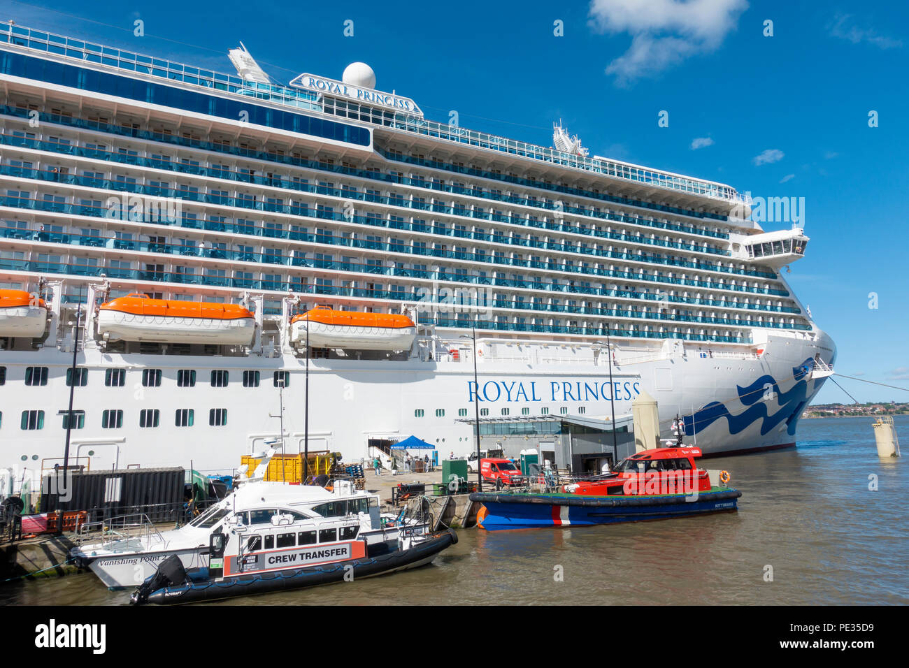 Royal Princess Cruise Ship Docked At Liverpool Stock Photo Alamy