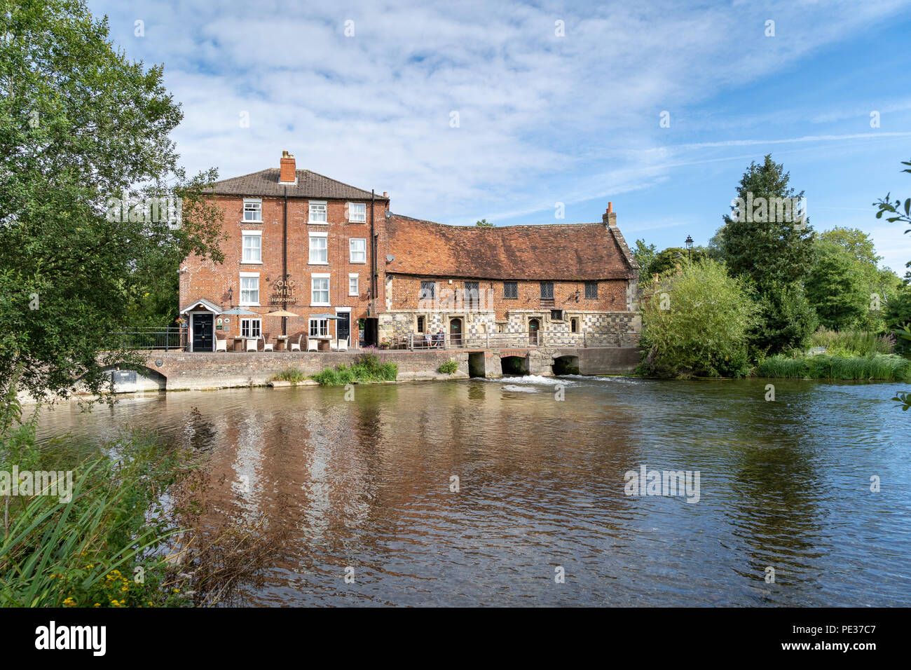 The Old Mill Hotel public house and restaurant in Harnham near Salisbury Wiltshire UK Stock Photo